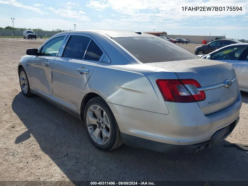 2011 Ford Taurus Sel VIN: 1FAHP2EW7BG175594 Lot: 40311496