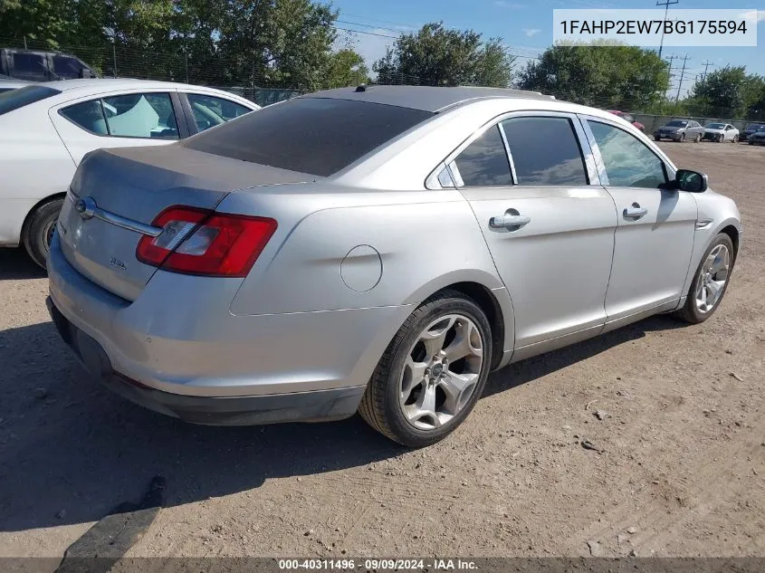 2011 Ford Taurus Sel VIN: 1FAHP2EW7BG175594 Lot: 40311496