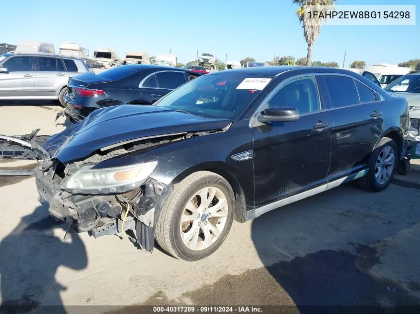 2011 Ford Taurus Sel VIN: 1FAHP2EW8BG154298 Lot: 40317289