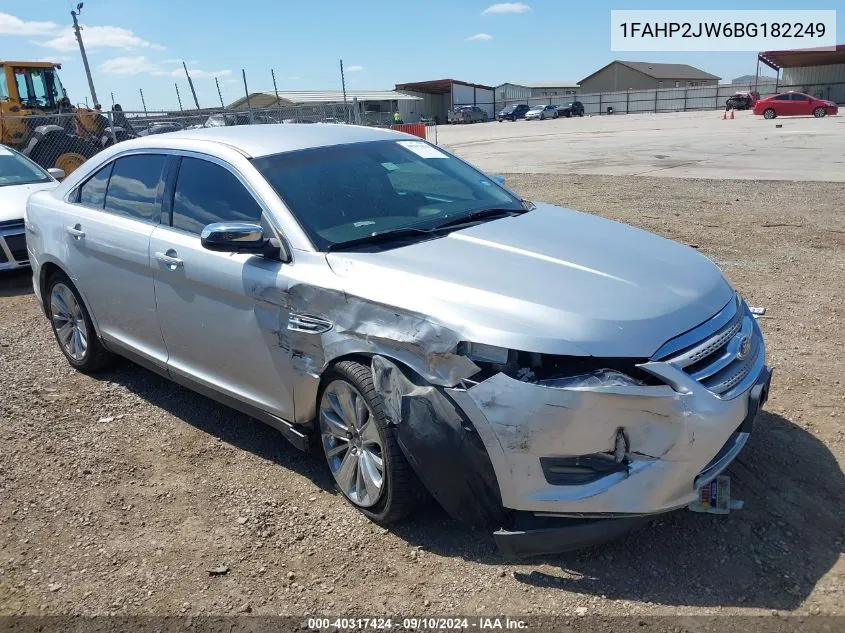 2011 Ford Taurus Limited VIN: 1FAHP2JW6BG182249 Lot: 40317424