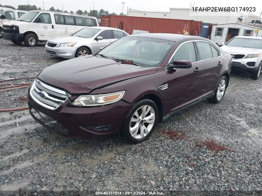 2011 Ford Taurus Sel VIN: 1FAHP2EW6BG174923 Lot: 40337014