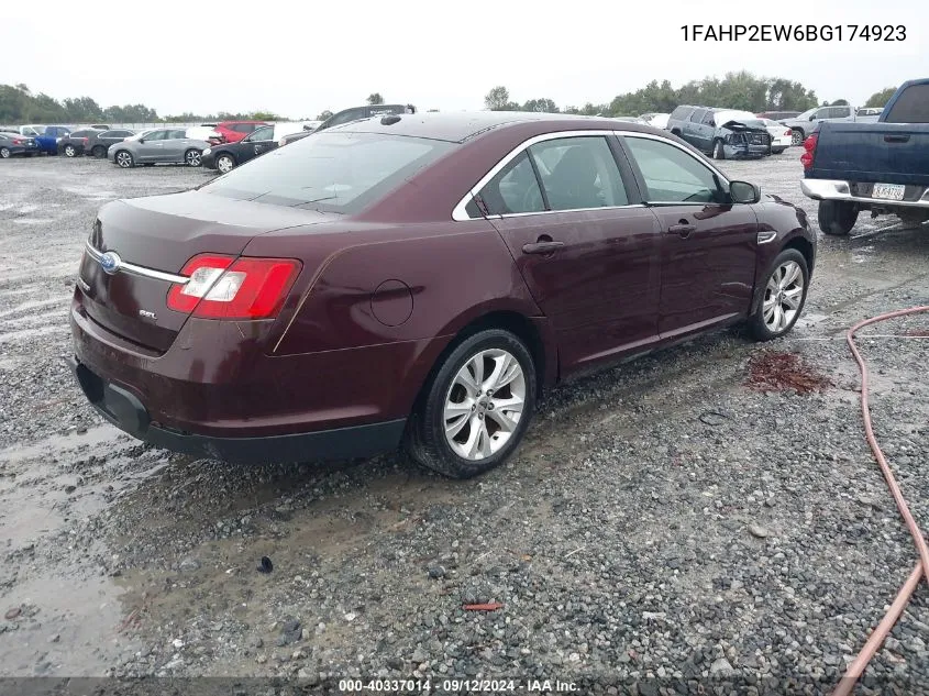 2011 Ford Taurus Sel VIN: 1FAHP2EW6BG174923 Lot: 40337014