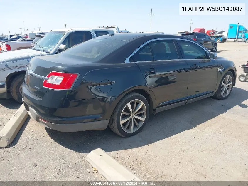 1FAHP2FW5BG149087 2011 Ford Taurus Limited