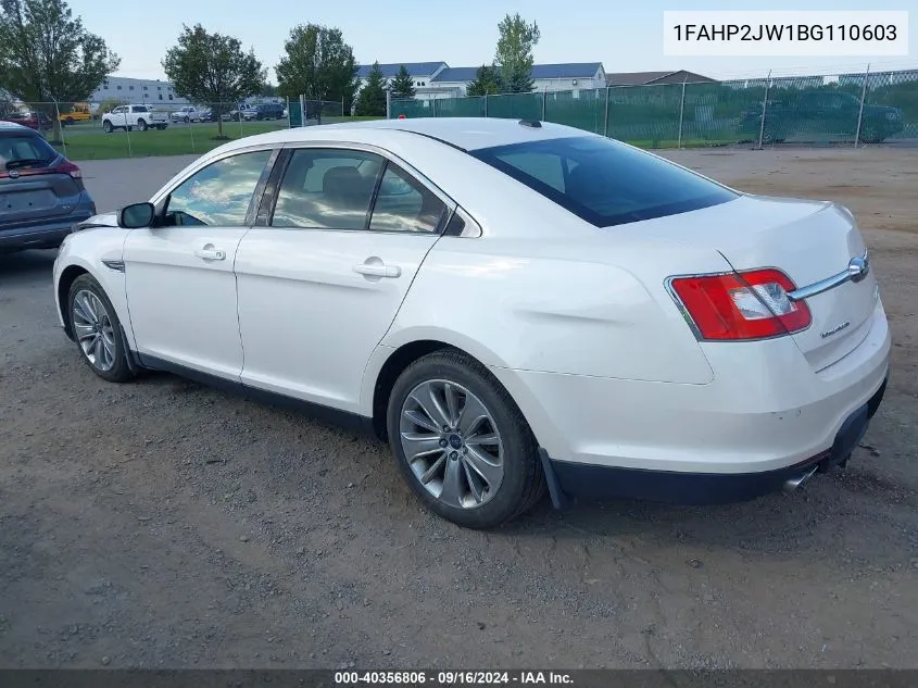 2011 Ford Taurus Limited VIN: 1FAHP2JW1BG110603 Lot: 40356806