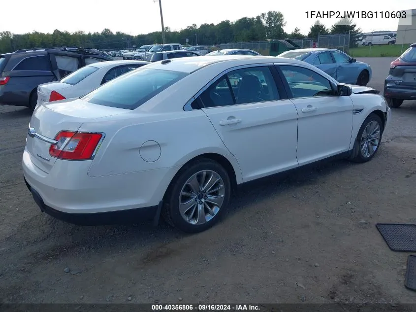 2011 Ford Taurus Limited VIN: 1FAHP2JW1BG110603 Lot: 40356806