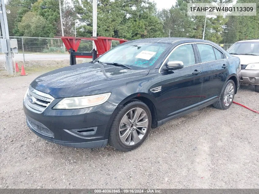 1FAHP2FW4BG113309 2011 Ford Taurus Limited