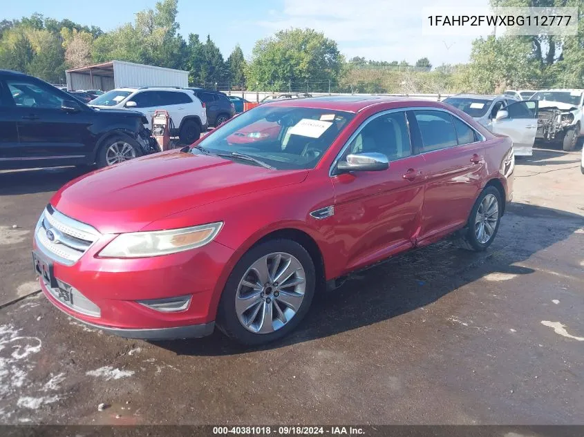 1FAHP2FWXBG112777 2011 Ford Taurus Limited