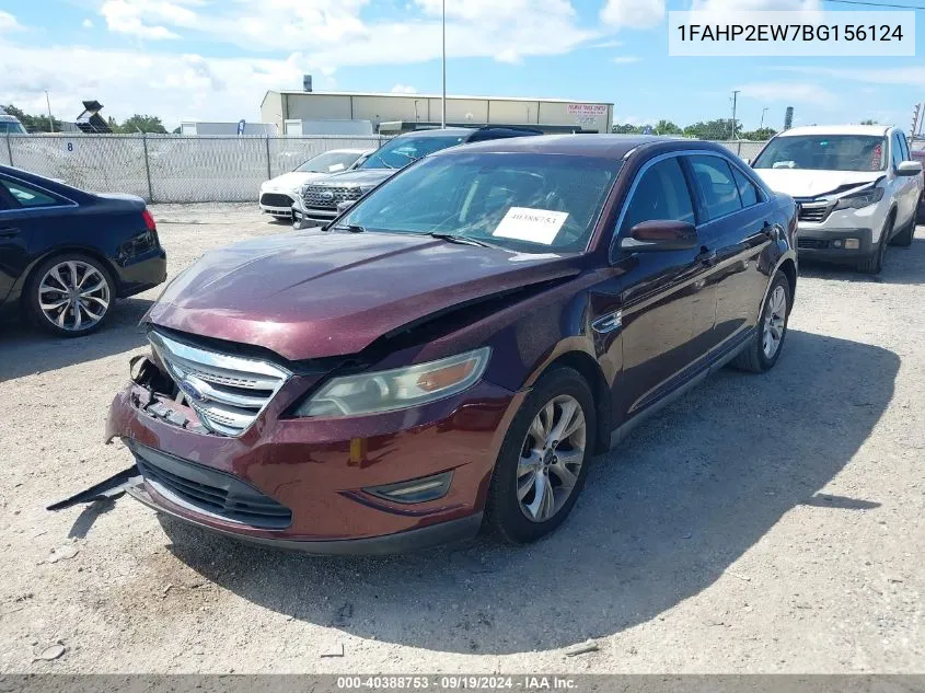 2011 Ford Taurus Sel VIN: 1FAHP2EW7BG156124 Lot: 40388753