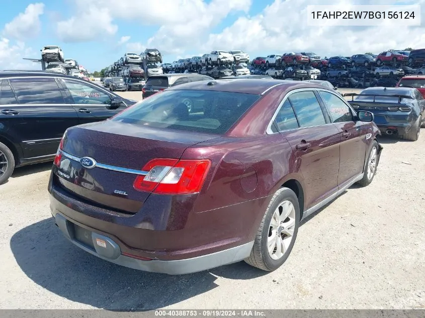 2011 Ford Taurus Sel VIN: 1FAHP2EW7BG156124 Lot: 40388753