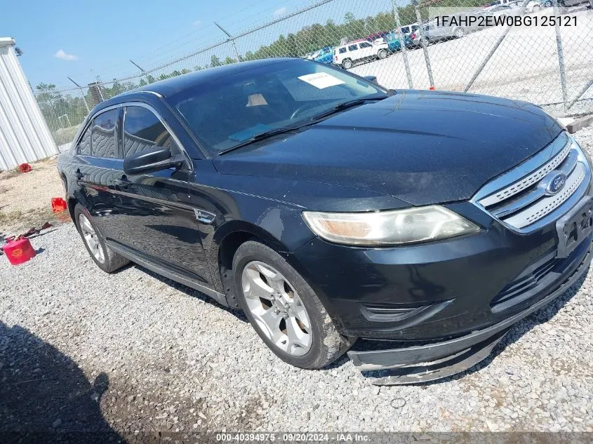 2011 Ford Taurus Sel VIN: 1FAHP2EW0BG125121 Lot: 40394975