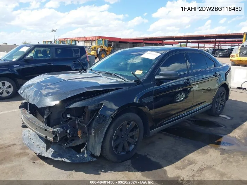 2011 Ford Taurus Se VIN: 1FAHP2DW2BG118480 Lot: 40401458