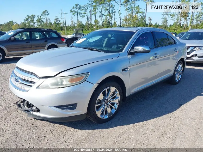 2011 Ford Taurus VIN: 1FAHT2FWXBG141423 Lot: 40408667