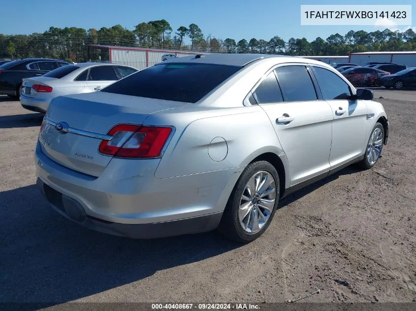 2011 Ford Taurus VIN: 1FAHT2FWXBG141423 Lot: 40408667