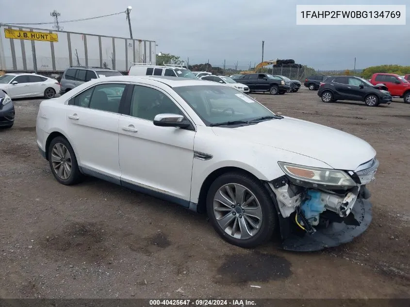 2011 Ford Taurus Limited VIN: 1FAHP2FW0BG134769 Lot: 40425647