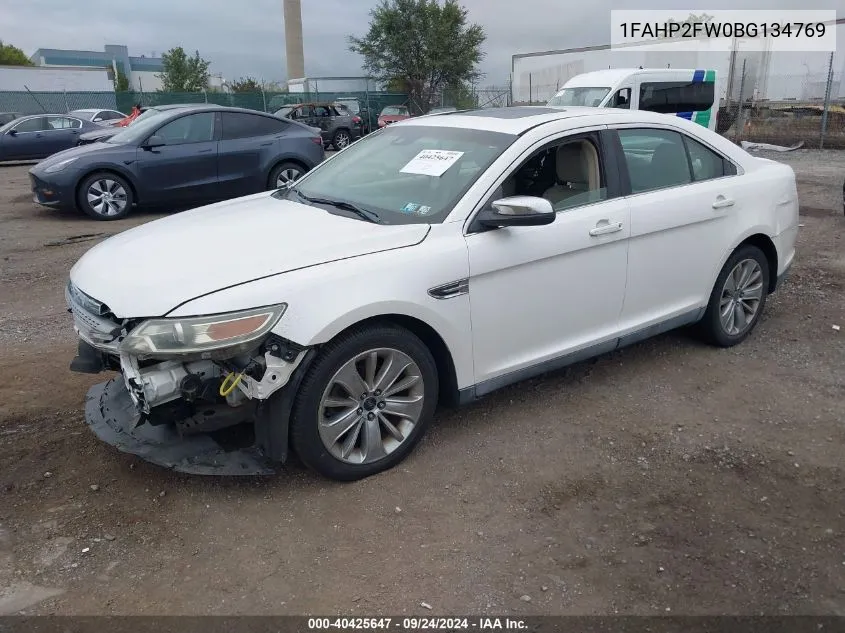 1FAHP2FW0BG134769 2011 Ford Taurus Limited