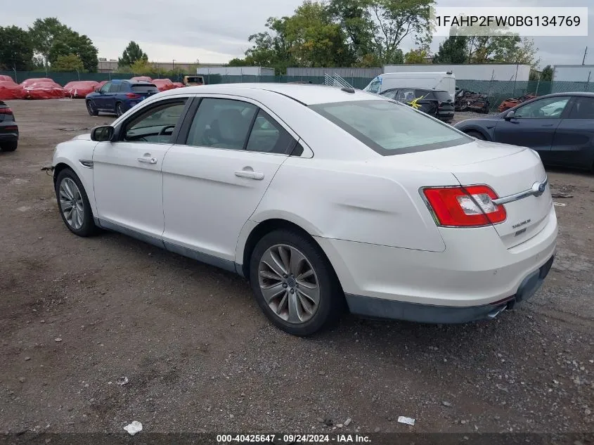 2011 Ford Taurus Limited VIN: 1FAHP2FW0BG134769 Lot: 40425647