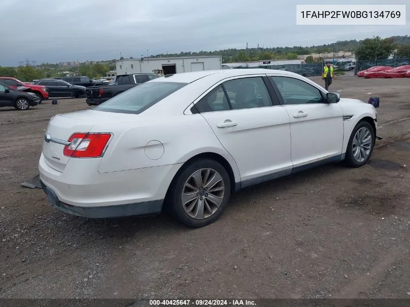 2011 Ford Taurus Limited VIN: 1FAHP2FW0BG134769 Lot: 40425647