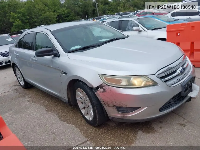 1FAHP2DW1BG136548 2011 Ford Taurus Se