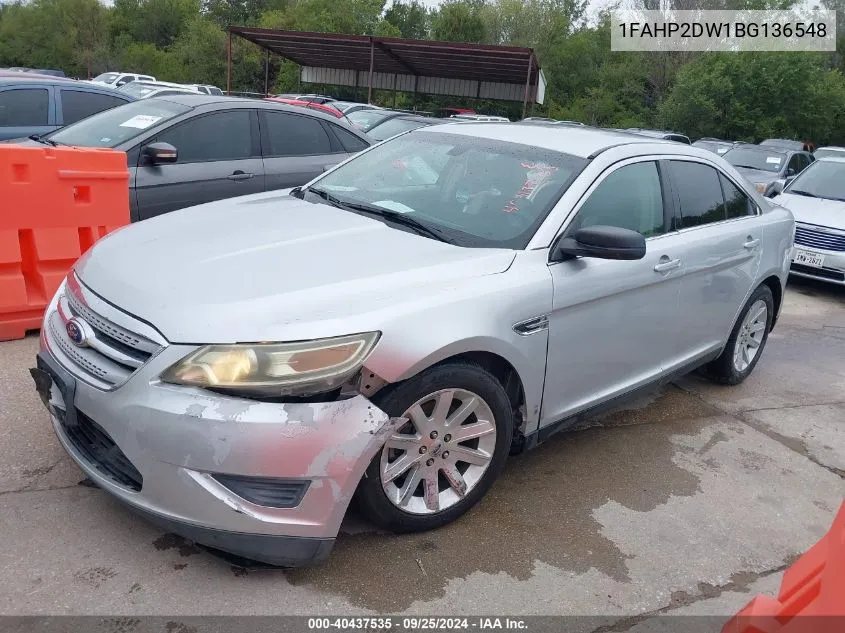 1FAHP2DW1BG136548 2011 Ford Taurus Se