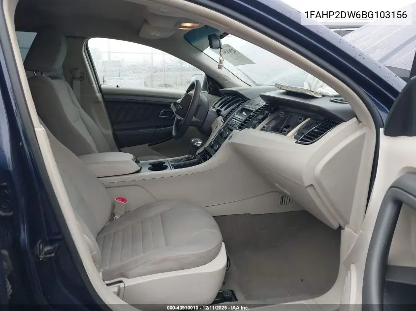1FAHP2DW6BG103156 2011 Ford Taurus Se