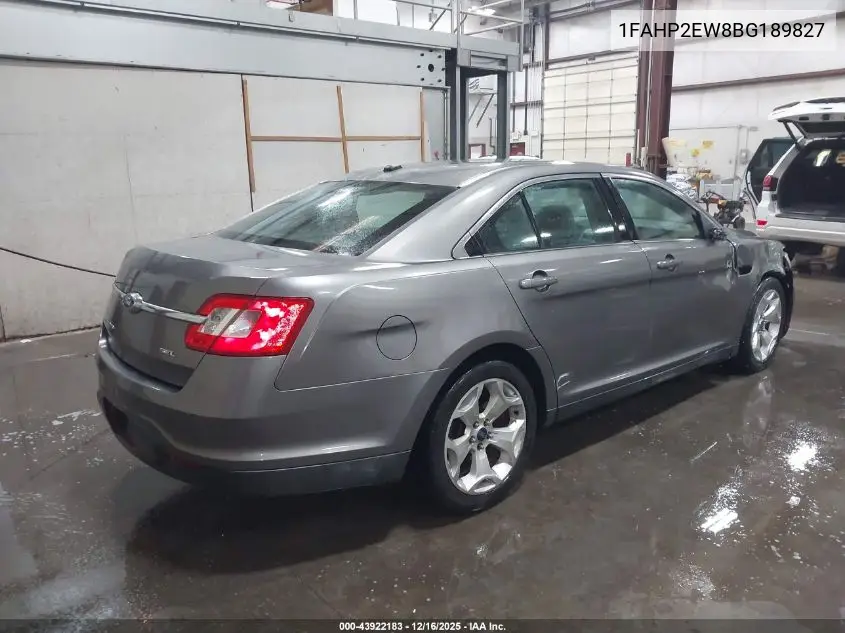 1FAHP2EW8BG189827 2011 Ford Taurus Sel
