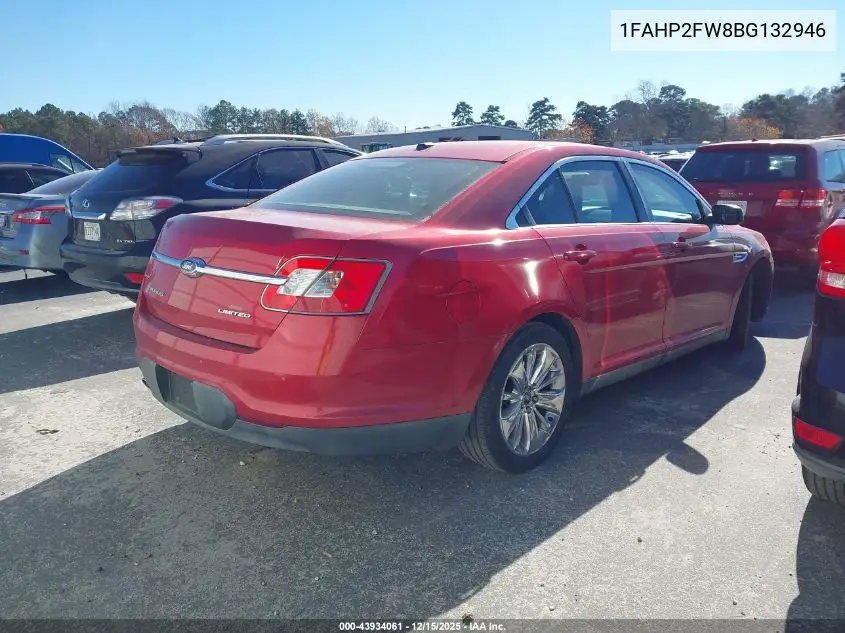 1FAHP2FW8BG132946 2011 Ford Taurus Limited