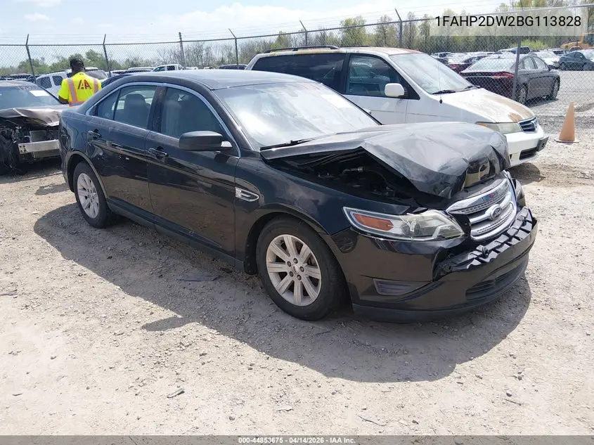 1FAHP2DW2BG113828 2011 Ford Taurus Se