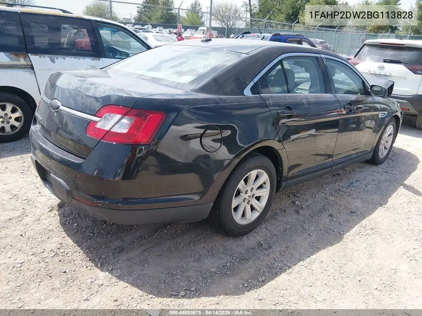 1FAHP2DW2BG113828 2011 Ford Taurus Se