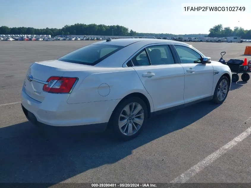 1FAHP2FW8CG102749 2012 Ford Taurus Limited