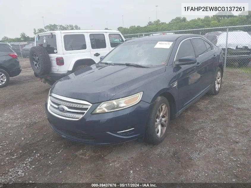 2012 Ford Taurus Sel VIN: 1FAHP2EW8CG137261 Lot: 39437676