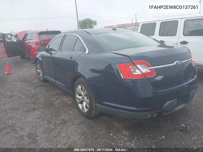 2012 Ford Taurus Sel VIN: 1FAHP2EW8CG137261 Lot: 39437676