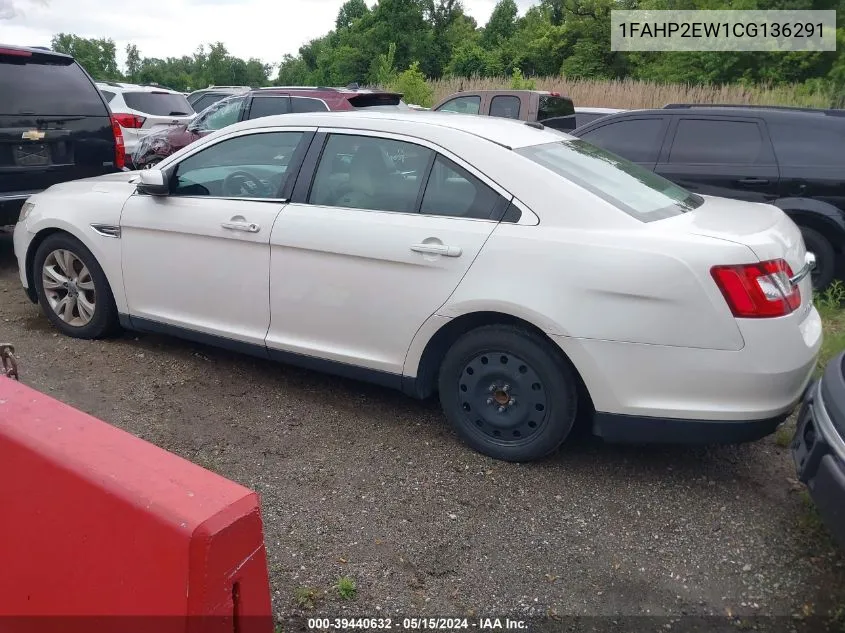 2012 Ford Taurus Sel VIN: 1FAHP2EW1CG136291 Lot: 39440632