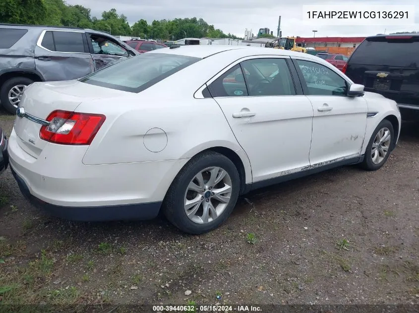 2012 Ford Taurus Sel VIN: 1FAHP2EW1CG136291 Lot: 39440632