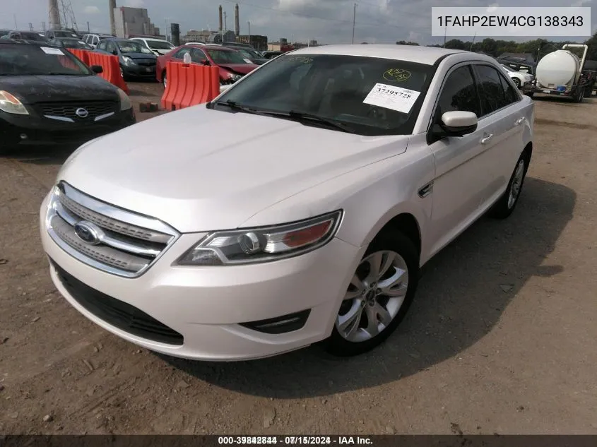 1FAHP2EW4CG138343 2012 Ford Taurus Sel