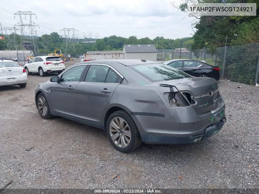 2012 Ford Taurus Limited VIN: 1FAHP2FW5CG124921 Lot: 39926024