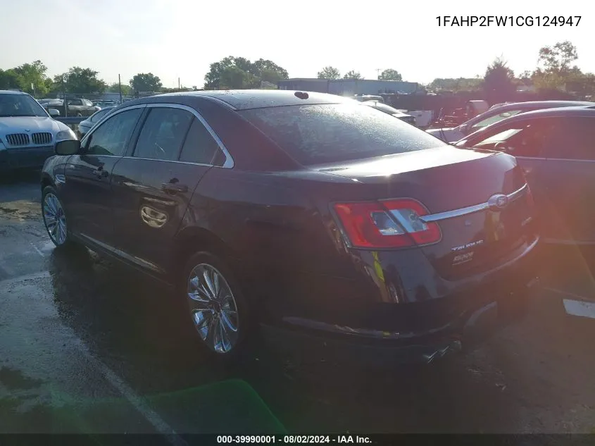 1FAHP2FW1CG124947 2012 Ford Taurus Limited