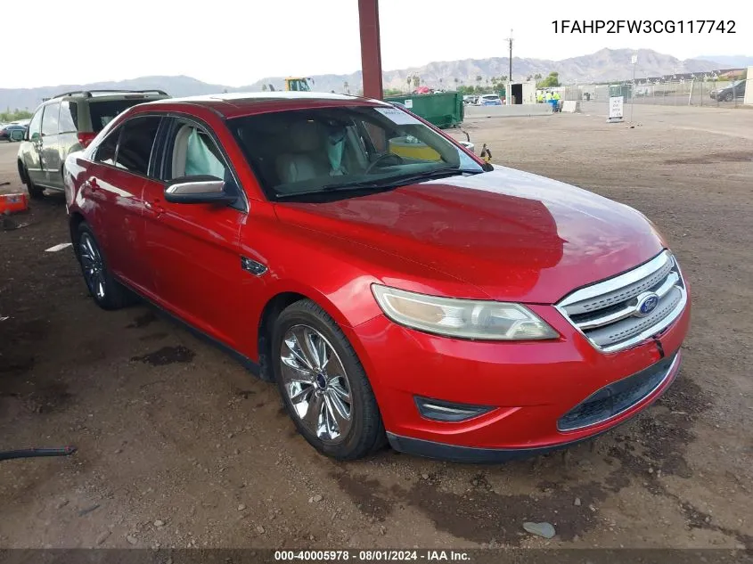 1FAHP2FW3CG117742 2012 Ford Taurus Limited