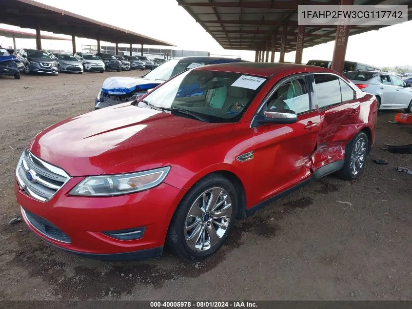 1FAHP2FW3CG117742 2012 Ford Taurus Limited