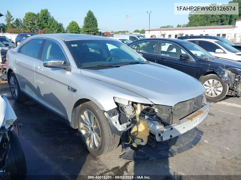 2012 Ford Taurus Limited VIN: 1FAHP2FW9CG126574 Lot: 40015201