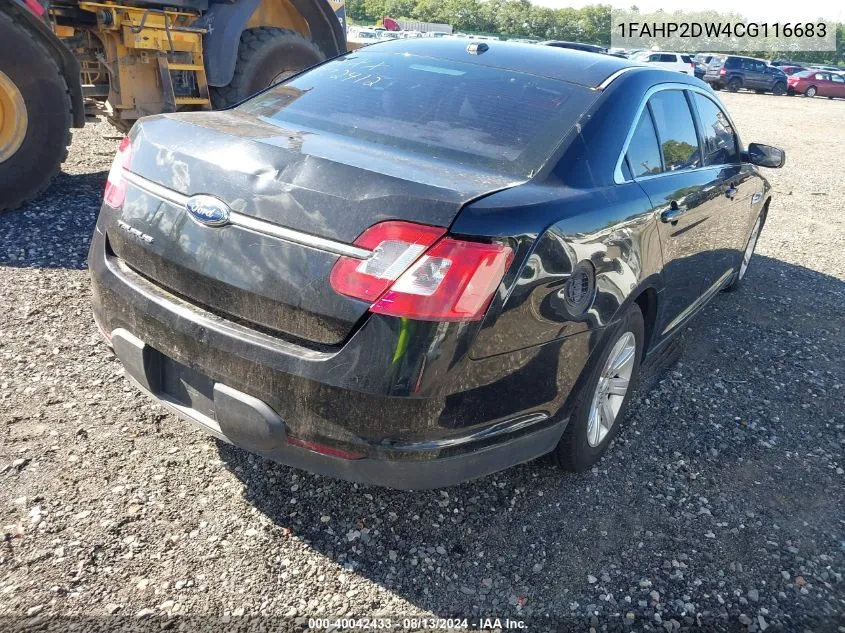 1FAHP2DW4CG116683 2012 Ford Taurus Se