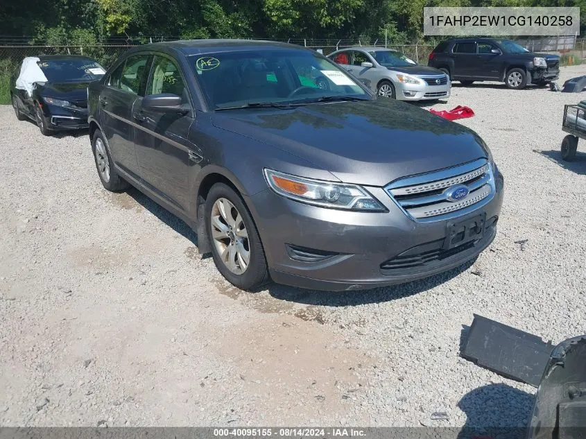 2012 Ford Taurus Sel VIN: 1FAHP2EW1CG140258 Lot: 40095155