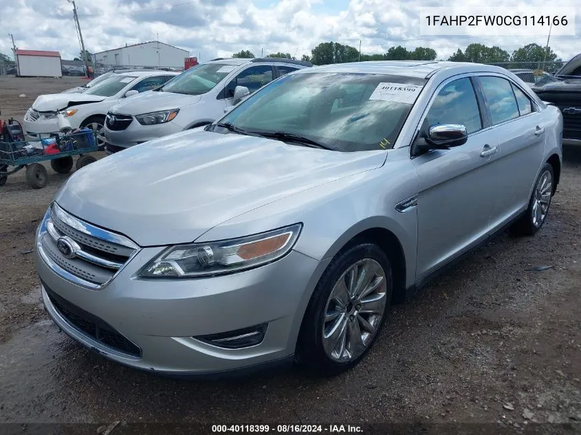 1FAHP2FW0CG114166 2012 Ford Taurus Limited