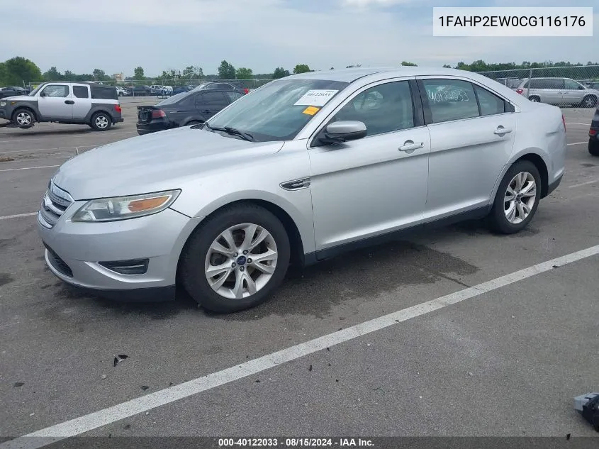 2012 Ford Taurus Sel VIN: 1FAHP2EW0CG116176 Lot: 40122033