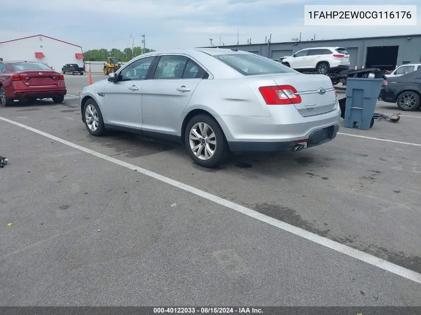 2012 Ford Taurus Sel VIN: 1FAHP2EW0CG116176 Lot: 40122033