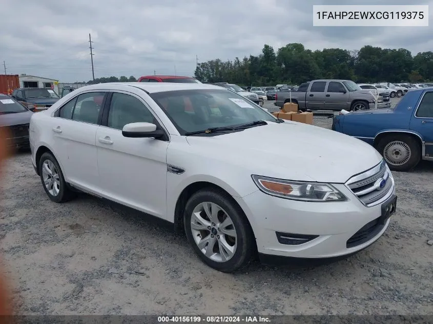 1FAHP2EWXCG119375 2012 Ford Taurus Sel