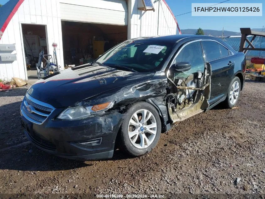 2012 Ford Taurus Sel VIN: 1FAHP2HW4CG125426 Lot: 40196269