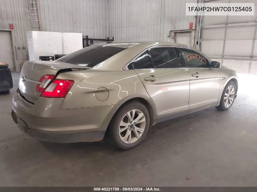 2012 Ford Taurus Sel VIN: 1FAHP2HW7CG125405 Lot: 40221789