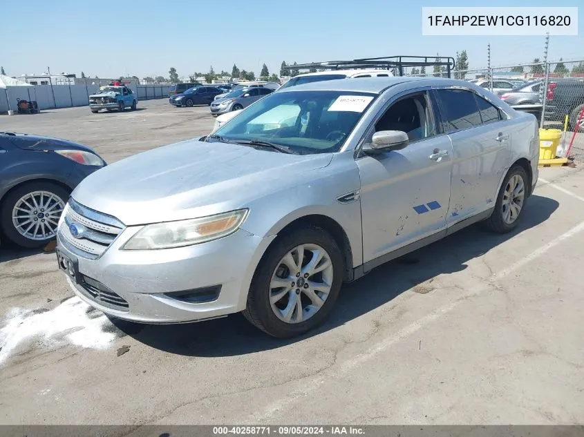 2012 Ford Taurus Sel VIN: 1FAHP2EW1CG116820 Lot: 40258771