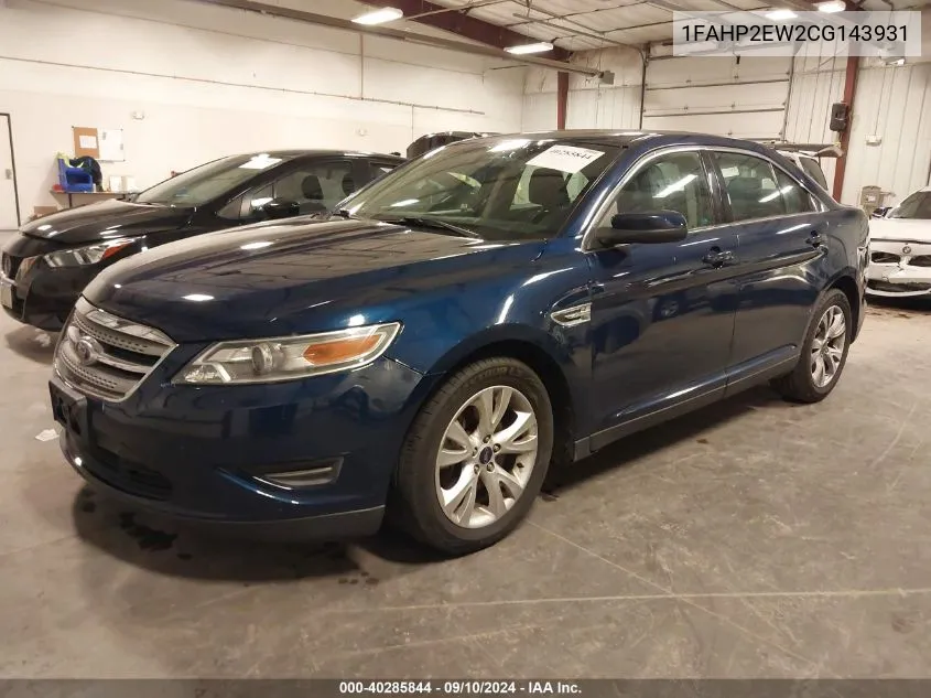 2012 Ford Taurus Sel VIN: 1FAHP2EW2CG143931 Lot: 40285844