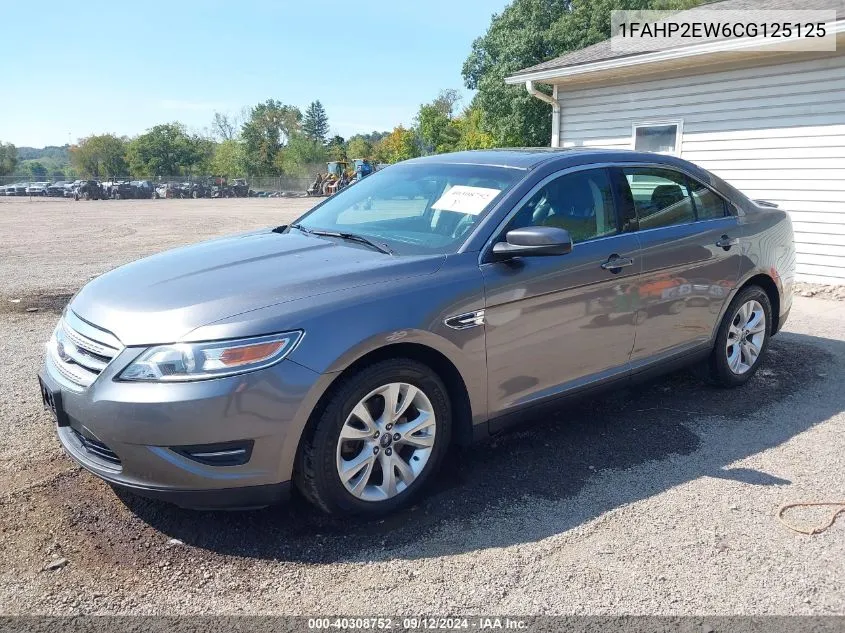 2012 Ford Taurus Sel VIN: 1FAHP2EW6CG125125 Lot: 40308752